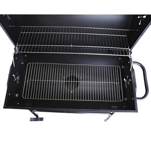 Parrilla de barbacoa de barril de carbón <span class=keywords><strong>Kebab</strong></span> de acero de 30 pulgadas con mesa auxiliar de 500 pulgadas cuadradas. Área de rejilla de cocción recubierta de polvo para picnics al aire libre - Product Image 5