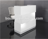 Bomacy Offre Spéciale Bureau de réception pliable moderne blanc Simple Business Design pour salon ou hôtel en bois
