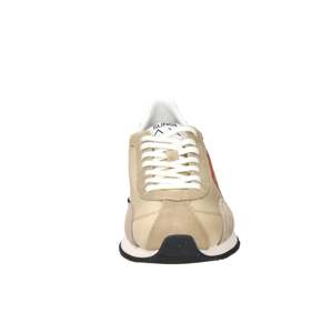 Sun68 Baskets rétro à lacets pour hommes Z36124 Chaussures tendance en toile beige Talon de 2 cm 40 41 42 43 44 45 - Product Image 2