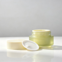 Pot en plastique AS givré, rond, vide, pour crème cosmétique, avec bouchon intérieur en PP, pour crème pour le visage, beurre corporel, 15g, 30g, 50g, 100g