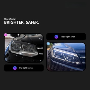Feux avant à LED pour Volkswagen Vw <span class=keywords><strong>Touareg</strong></span> 2011-2015, lentilles laser LED, clignotants séquentiels, feux de jour - Product Image 4