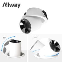 Nouvelle arrivée boîtier en aluminium réglable Dimmable Show 20W forme ronde COB projecteur LED
