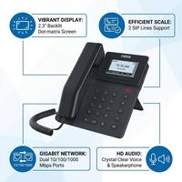 Téléphone IP Gigabit Fanvil V50G avec écran rétroéclairé de 2,3 pouces, PoE, conférence 6 voies, prise en charge EHS, voix HD, double SIP, IP6, SIP VoIP professionnel de bureau