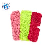 Recharge de tampon de serpillière en chenille plate et sèche en microfibre