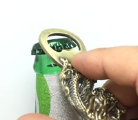Décapsuleur de bouteille en métal en forme de dragon chinois, porte-clés décoratif, pendentif, porte-clés, décapsuleur de bière, support de voiture, logo personnalisé, décapsuleur de vin