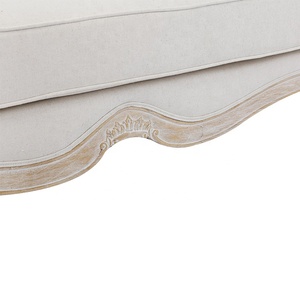 تصميم جديد أثاث فرنسي عتيق كلاسيكي تصميم أثاث غرفة المعيشة أريكة خشبية من الكتان للحدث - Product Image 5