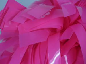 Pompones de alegría para niños, modal holográfico rosa fuerte personalizado, respetuoso con el medio ambiente, accesorios de baile brillantes, espectáculos de espíritu de porristas para niñas - Product Image 2