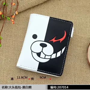 Anime <span class=keywords><strong>Danganronpa</strong></span> Hommes Portefeuilles Monokuma Cartoon Short Purse With Coin Bag - Product Image 2