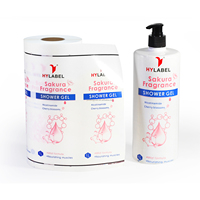 Autocollant de bouteille personnalisé transparent transparent PE polyéthylène bouteille de shampoing étiquette de logo impression étiquette d'emballage bouteille de shampoing