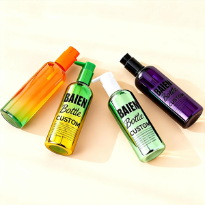 Emballage <span class=keywords><strong>vide</strong></span> de lotions de <span class=keywords><strong>shampooing</strong></span> 50ml 100ml 150ml 250ml 300ml bouteilles en plastique PET claires ambre bleu vert blanc avec bouchon de disque de presse - Product Image 6