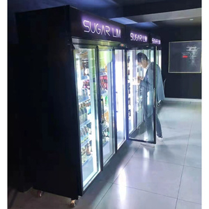 <span class=keywords><strong>Vetrina</strong></span> Refrigerata Verticale con Ventilazione Forzata, Frigorifero Commerciale a <span class=keywords><strong>Doppia</strong></span> Porta in Vetro, Espositore Refrigerato per Bevande da Supermercato - Product Image 3
