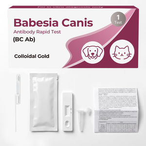 Kit de test rapide vétérinaire Babesia Canis Ab pour la détection des maladies transmises par les tiques chez le chien, test d'anticorps de la babésiose canine sur sang/sérum/plasma, carte de test en 10 minutes - Product Image 2
