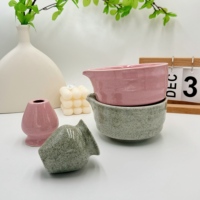 Ensemble de matcha vert en céramique avec support, ensemble de fouet à matcha 2 pièces, coffret cadeau pour les amateurs de matcha, logo personnalisé