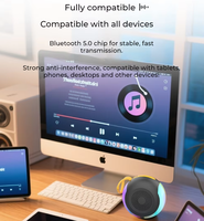 Nouvelles enceintes miniatures sans fil RGB 5.4 avec radio FM, lecteur TF/USB, portables, étanches, super basses, woofer, AirPlay, DC, en plastique