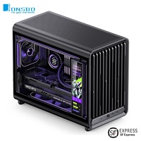 Boîtier de bureau Qiao Si Bo D33 MATX pour ordinateur, grille respirante à branchement arrière, compatible avec la refroidissement liquide vertical 360, boîtier PC