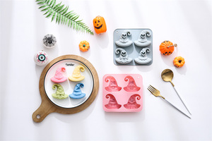 Moldes de Silicona para Pastel con Diseño de Sombrero de Bruja, Reutilizables, de Grado Alimenticio, Lindos Moldes Magnéticos de Silicona para Chocolate, Dulces y Hielo - Product Image 5
