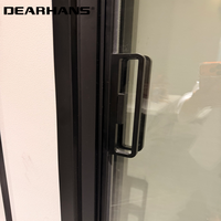 Porte coulissante en aluminium à rupture de pont thermique, porte coulissante en verre isolant à haute efficacité énergétique pour la construction et la rénovation de villas