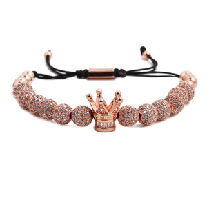 New Fashion Beaded Jewelry Bangle Crystal <strong>Bead</strong> Elastic Yoga Energy <strong>Bracelet</strong> Mens Crown <strong>Bracelet</strong> <strong>Beads</strong> CZ Stone <strong>Charms</strong> <strong>Bracelet</strong> - Product Image 4