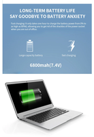 Ordinateur portable 14 pouces Win 10, bloc-notes, ordinateur portable, 6 Go + 128 Go SSD, 1366*768