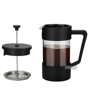 Hochwertiger Kunststoff rahmen und Borosilikatglas-Kaffee presse für Kolben French Press