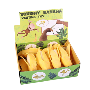 Juguetes de goma de plátanos simulados pelables para amasar y relajar, de rebote lento, para descompresión y ventilación, juguetes de frutas al por mayor 14+ - Product Image 1