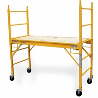 Étagère à outils en acier jaune de conception moderne de haute qualité, fabrication d'échafaudages, finition galvanisée, sécurité, utilisation en extérieur, hôtel