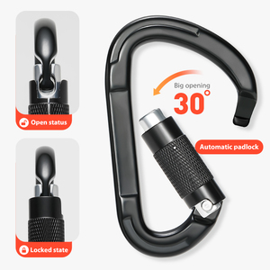 JRSGS 25kN triplo lockAlumínio liga D-forma <span class=keywords><strong>Snap</strong></span> gancho mosquetão escalada S7103TN3 - Product Image 5