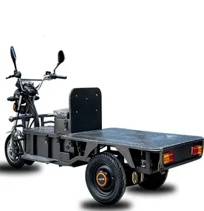 Triciclo eléctrico con batería de larga duración para transportar mercancías, vehículo eléctrico para uso doméstico 72V para transportar mercancías
