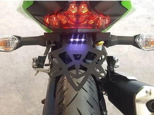 Soporte de matrícula de motocicleta eliminador de guardabarros (Tail Tidy) para <span class=keywords><strong>Kawasaki</strong></span> Z400 <span class=keywords><strong>Ninja</strong></span> 400 Z250 <span class=keywords><strong>250</strong></span> 2018-2025, aluminio CNC negro - Product Image 6