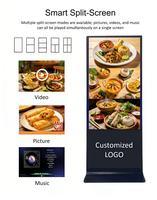 Pantalla Táctil Vertical de 50/55 Pulgadas para Interiores, con Soporte de Pie, Resolución 4K, para Publicidad en Centros Comerciales y Supermercados, Señalización Digital