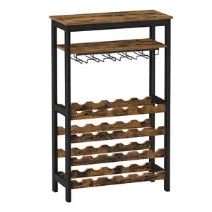 Wholesale Wine Glass Tree Rack Free Standing Wine Rack Wine Bottle Rack Wooden