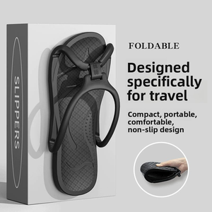 Foldable EVA Couples Travel Slippers Non-Slip Breathable All-season Hotel-Grade Fly-Toe Easy Carry Indoor Home Bathroom Use - Product Image 4