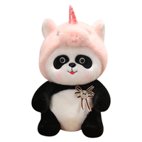 Venta al por mayor Kwaii Transformado Suave Panda Unicornio Juguetes de Peluche Animal de Peluche Regalos