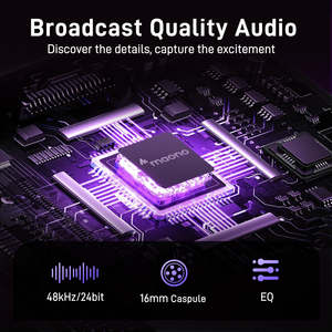 Micrófono Inalámbrico USB con Soporte Antivibraciones y Monitoreo Directo para Videojuegos, Chat <span class=keywords><strong>de</strong></span> Voz, Transmisión en PC, Micrófono Bluetooth con Monitoreo Directo - Product Image 4