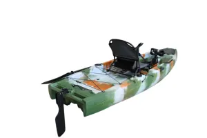 קורע קיאק פדלים מושב יחיד בקיאק פדלים עבור אדם אחד 10.5ft קיאק דיג עם כונן פדלים