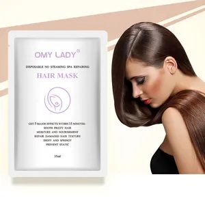 Marca profesional para el cuidado del cabello, sin sulfatos, larga duración, aceite de oliva, hoja de mascarilla para el cabello largo africano