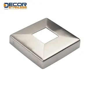 Wholesale 316/304 Supplier customization Hardware products square post base plate cover