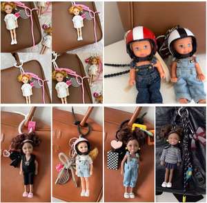 Cute Mini Doll with <b>Bow</b> Keychain Stylish Doll Pendant Big <b>Bow</b> Decor Lovely Bag Accessory Sweet <b>Gift</b> for Her - Product Image 4