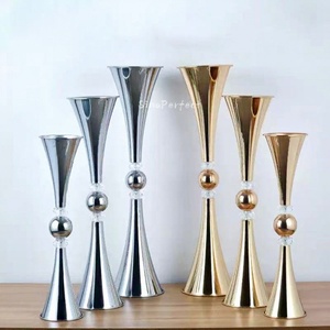 Wedding <b>Table</b> Decoration Iron Spin S Shape <b>Tall</b> Gold Silver Centerpieces Flower Stand For Wedding <b>Tables</b> - Product Image 1