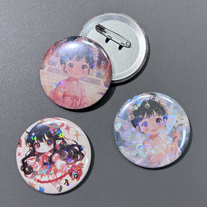 맞춤형 로고 이미지 원형 앤티크 스타일 금속 배지 버튼 핀 디지털 인쇄 및 안전핀 포함 개인 맞춤 배지 - Product Image 6