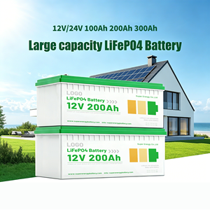 Batterie de stockage d'énergie solaire pour la maison, batteries lithium-ion 12v 24v, 100ah 200ah 300ah, pack de batteries Lifepo4 - Product Image 1