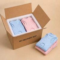 Traje de recuperación para gatos después de cirugía, anti-lamido, postoperatorio, esterilizador, mono transpirable con lazos traseros