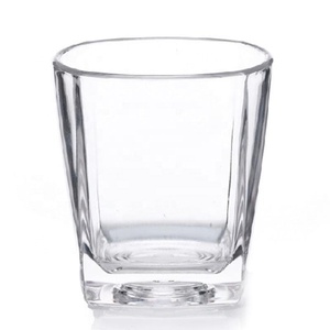 6 oz cơ sở nặng đá barware <span class=keywords><strong>cup</strong></span> vuông Old Fashioned nhựa <span class=keywords><strong>Whisky</strong></span> kính cho bourbon và Cocktail đồ uống - Product Image 3