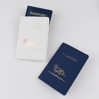 JIEXI Pabrik Grosir Langsung Set Hadiah Perjalanan Fashionable Dompet Paspor Kulit PU Tahan Lama Tempat Dokumen Bergaya Anti Maling Tahan Air