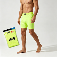 Boxers de sport pour hommes en coton doux et extensible, avec large ceinture élastique, personnalisables avec logo, pour la course et l'entraînement