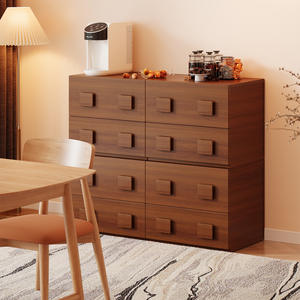 Mueble de TV <span class=keywords><strong>Carmen</strong></span> de Madera Maciza Estilo Vintage Multifuncional para Sala de Estar y Dormitorio con Almacenamiento en Pared y Suelo - Product Image 4