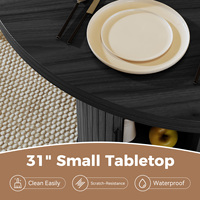 Mesa de Comedor Convertible de Madera Maciza, Versátil, para Dos Personas, con Estante de Almacenamiento Semiabierto, Puerta Corredera, Diseño Moderno, Muebles para el Hogar y Hoteles