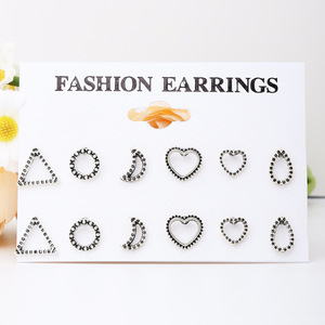 Juego de Aretes Geométricos con Incrustaciones de Aleación de Plata Tibetana, Joyería de Moda para Mujer 2024 - Product Image 3