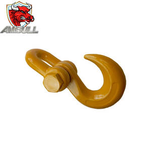 Ambull esportato in Russia di alta qualità all'ingrosso in acciaio al carbonio gancio grillo forgiato in acciaio per trattore apertura occhio gancio fonderia - Product Image 2