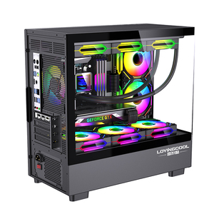 Lovingcool MicroATX Gaming Pc Case Cooler Fan Carcasa Pc Cabinet MATX ATX <span class=keywords><strong>Computer</strong></span> Cases Towers Case Rgb Atx White Gamer Cabinet - Product Image 6